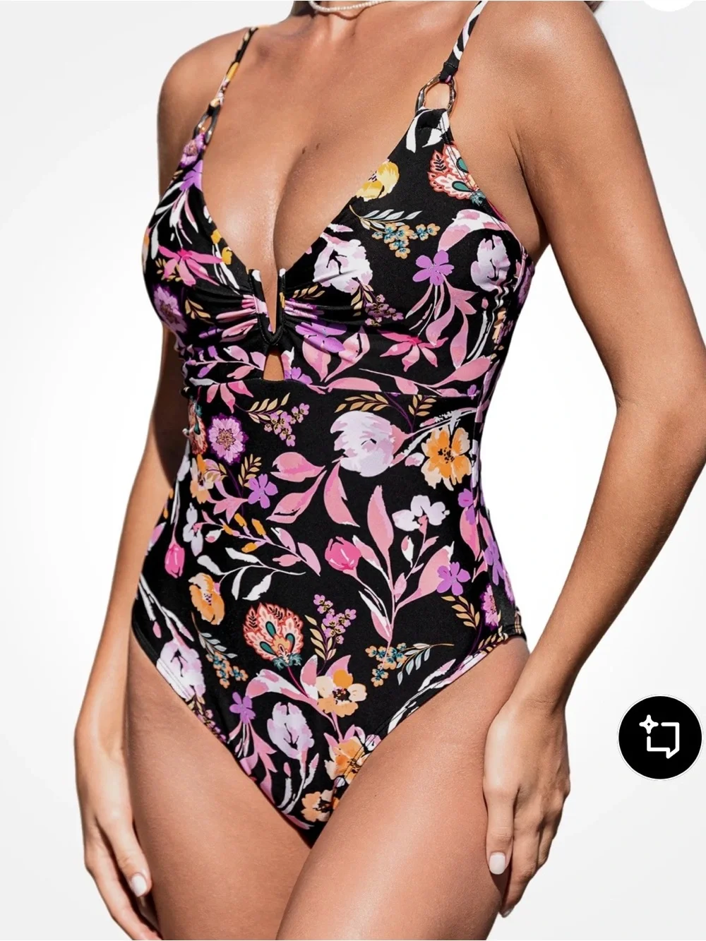 CUPSHE Black and White Size Chart Swimwear Guide